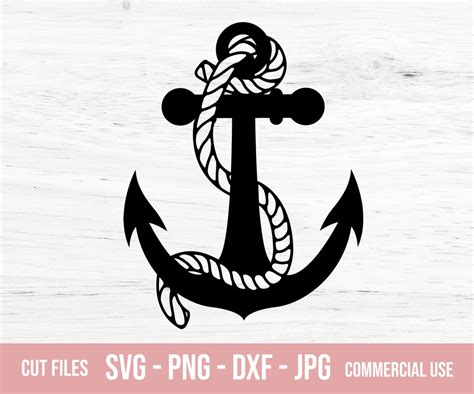 Anchor With Rope Svg Anchor Svg Zentangle Svg Nautical Rope Etsy