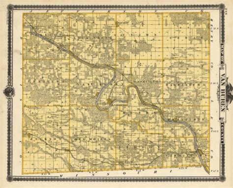 Map Of Van Buren County Iowa The Old Print Shop