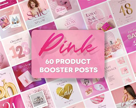 Hot Pink Instagram Post Canva Templates Bright Pink Instagram Etsy
