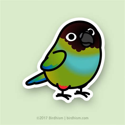 Chubby Nanday Conure Stickers