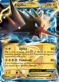 Zapdos EX Black WhitePlasma Storm TCG Card Database Pokemon