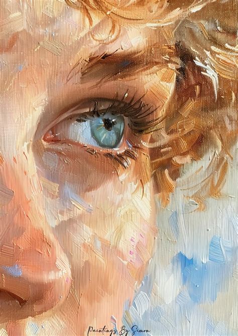 Impasto Oil Portrait Of Princess Diana Painting Print 5x7 On Matte