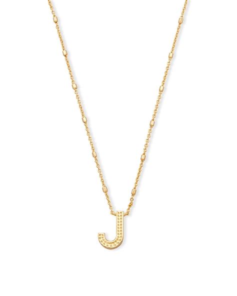 Letter J Pendant Necklace in Gold | Kendra Scott | Letter pendants ...