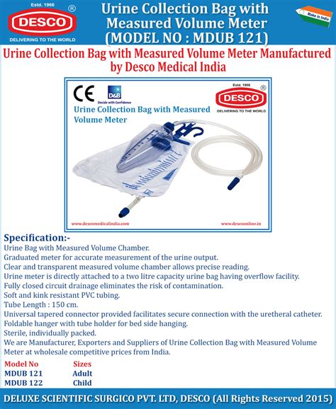 Urine Collection Bag Top Outlet With Handle Manufacturer Exporter And Supplier Desco