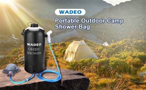 Wadeo Camping Shower Portable Pressure Shower Outdoor Shower Bag L