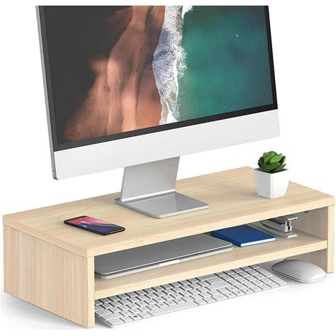 Suporte para Monitor Mdf 35cm Home Office Montado Mesa Gamer Ergonômico