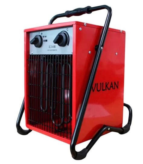 Электрический тепловентилятор Vulkan 3,3 кВт, площадь обогрева 25 кв.м ...