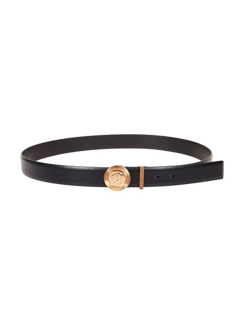 MEN VERSACE BLACK LEATHER BELT