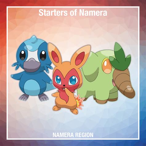 Starters Of Namera By Caseydeanfakemon On Deviantart