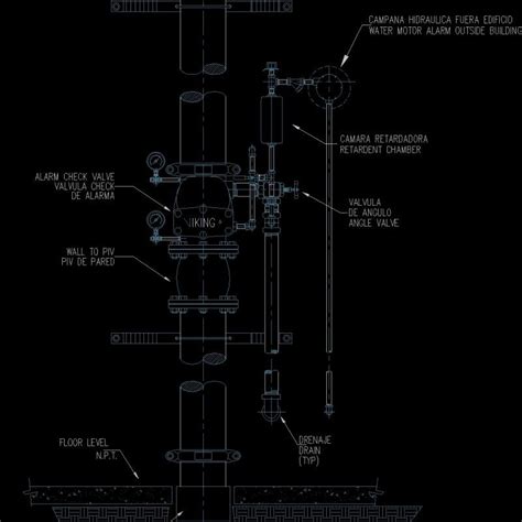 Sprinkler Network Riser Automatic DWG Detail For AutoCAD Designs CAD