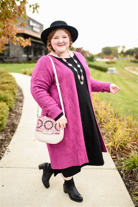 2 Ways To Layer Dresses For Fall With Ulla Popken Plus Size Clothing Cropped Jackets And Long