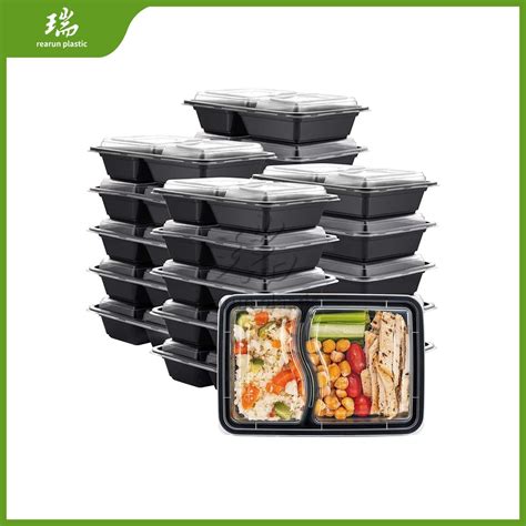 Rearun Plastic Food Box Suppliers Disposible Multiple Compartment Food