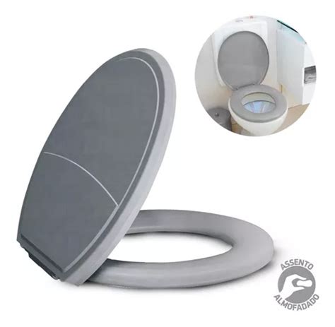 Asiento para inodoro Mebuki Assento Sanitário Oval Almofadado de espuma