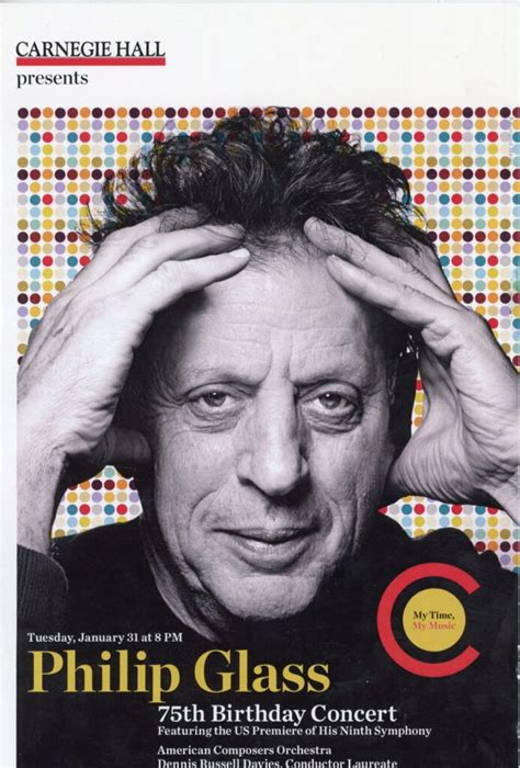 Gallery 98 Philip Glass 75th Birthday Concert Carnegie Hall Card 2012