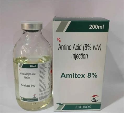 Liquid Amino Acid 8 Injection Amitex 8 Packaging Size 200 Ml At