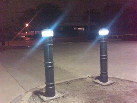 Hardwired Lighted Bollard Cover Improves Safety Outside Your Buildings ...