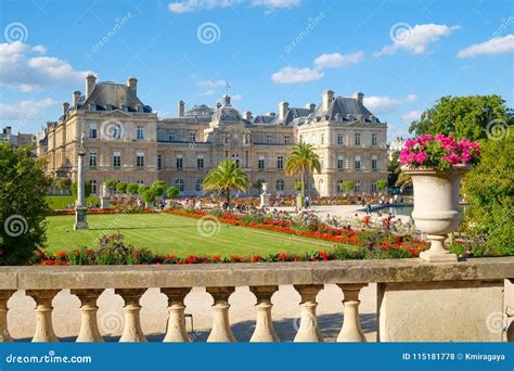 The Luxembourg Palace and Gardens in Paris Editorial Stock Photo - Image of historic, monument ...