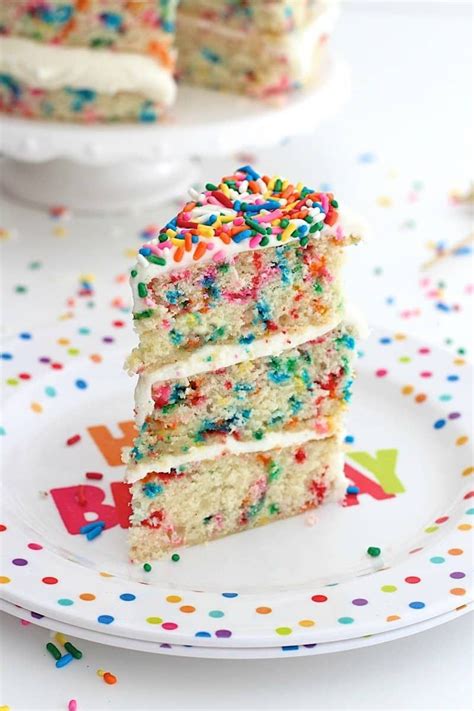 Naked Confetti Cake Confetti Cake Recipes Sweet Cakes Cake Recipes