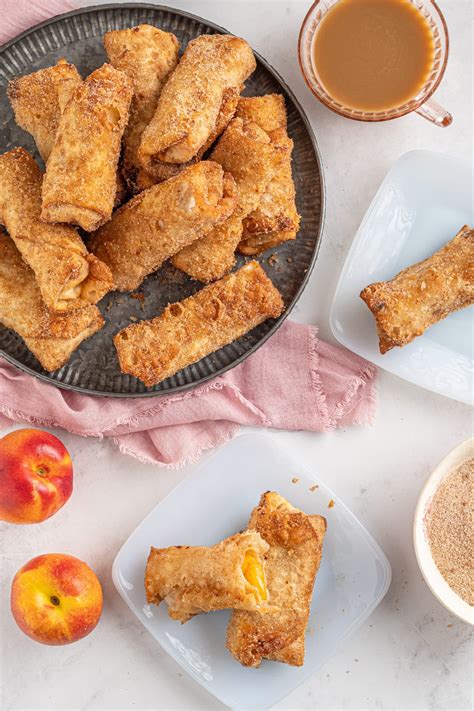 Peach Cobbler Egg Rolls Flavor Mosaic