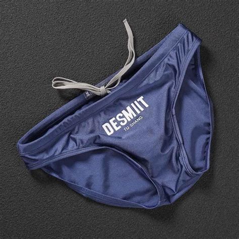 Maillot De Bain Desmiit S Dark Blue Slip De Plage Mini Short Gay Zwembroek Heren