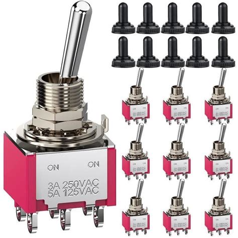 Lot De Mini Interrupteurs Bascule Bornes Positions On On Dpdt