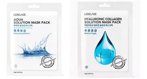 Mascarillas Coreana Aqua And Acido Hialurónico Paquete 20pz Meses