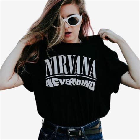Oversized Shirt Nirvana Nevermind Black Font White White Combed 24s