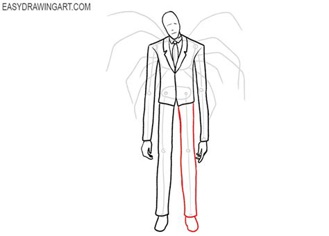 How To Draw Slenderman Easy Drawing Art