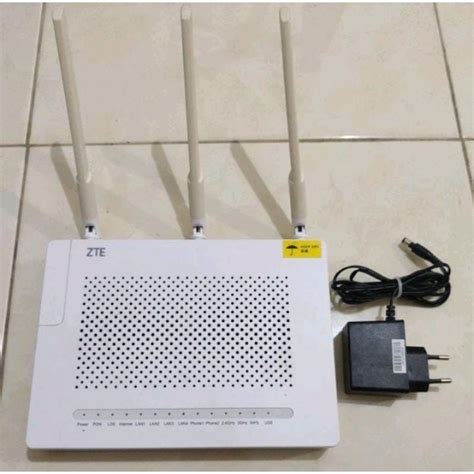 Jual Ont Gpon Zte F Premium Plus Adaptor Shopee Indonesia