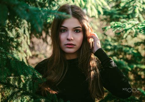 Fondos De Pantalla Cara Luz De Sol Bosque Mujer Modelo