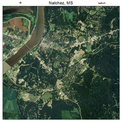 Aerial Photography Map of Natchez, MS Mississippi