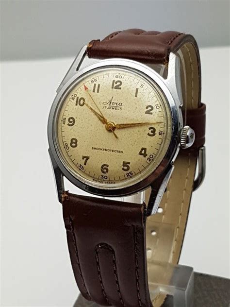 Avia Military Mens Watch Swiss Made 1940s1950s Catawiki