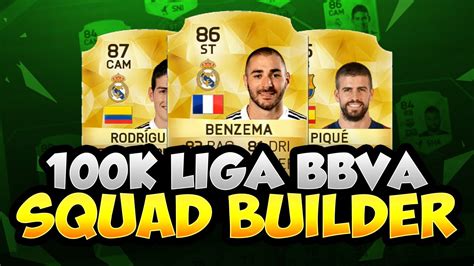 Fifa 16 100K BBVA Squad Builder YouTube