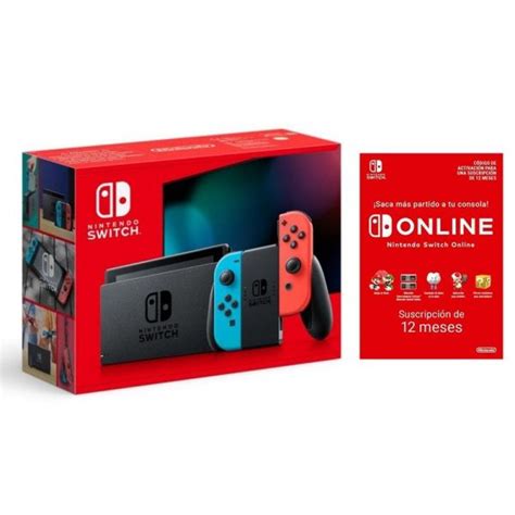 Nintendo Switch Neon Blue Red V2 Subscrição 12 Meses Nintendo Switch