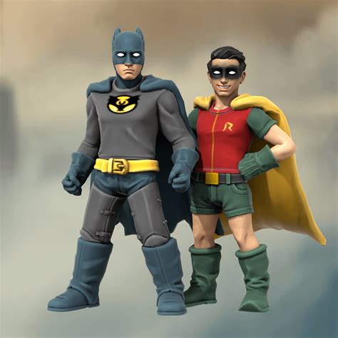 The Dynamic Duo Batman And Robin In Their Classic Forms R