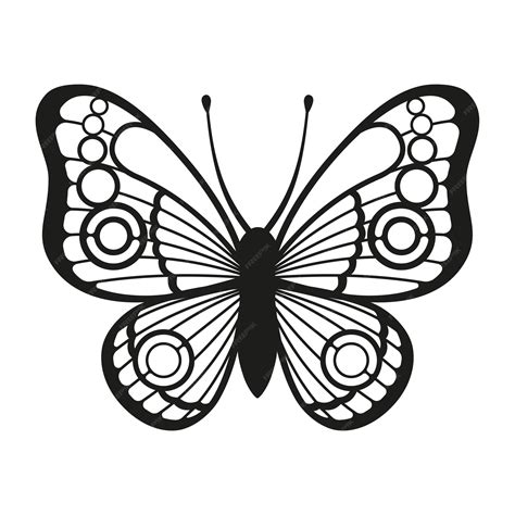 Premium Vector Vector Silhouette Elegant Butterfly Isolated On White