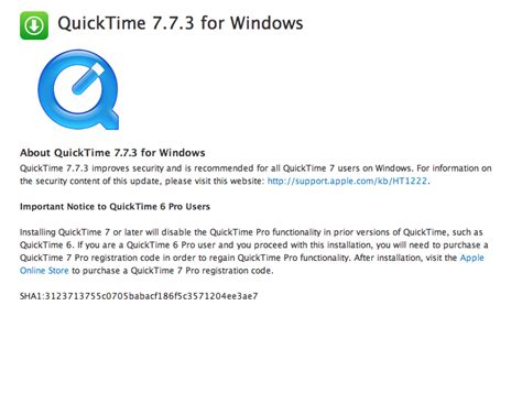 Quicktime 7 7 For Windows Legacynipod