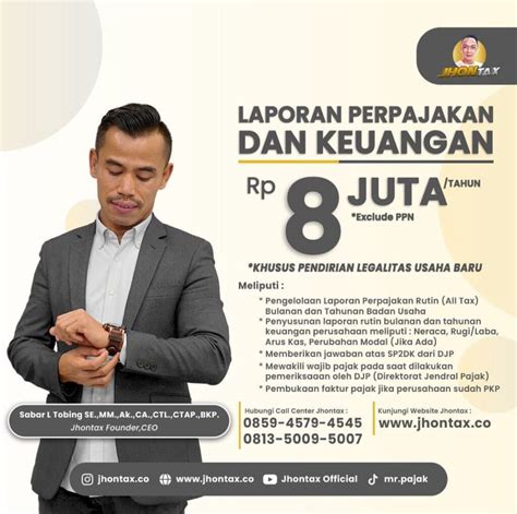 Jasa Pengurusan Laporan Perpajakan Dan Keuangan 8 Juta Tahun