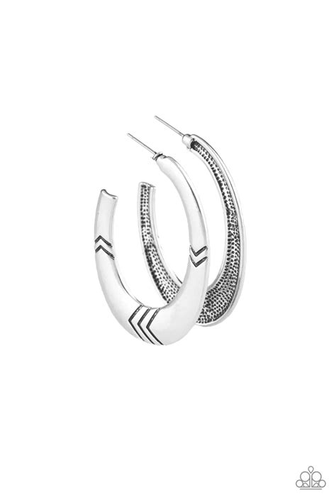 Paparazzi Earring Tribe Pride Silver Paparazzi Jewelry Online