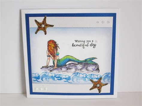 Mermaid Greetings Card Studio Cards Themed Cards Handmade Birthday