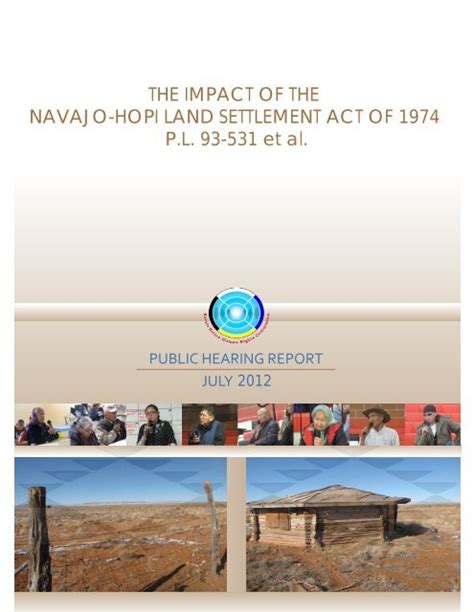 The Impact Of The Navajo Hopi Land Settlement Act Of 1974 Pl 93 531