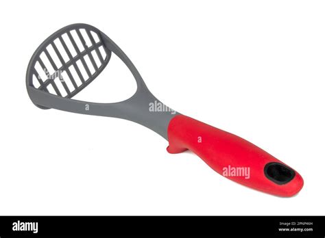 Plastic Potato Masher Kitchen Tool Isolated On The White Background