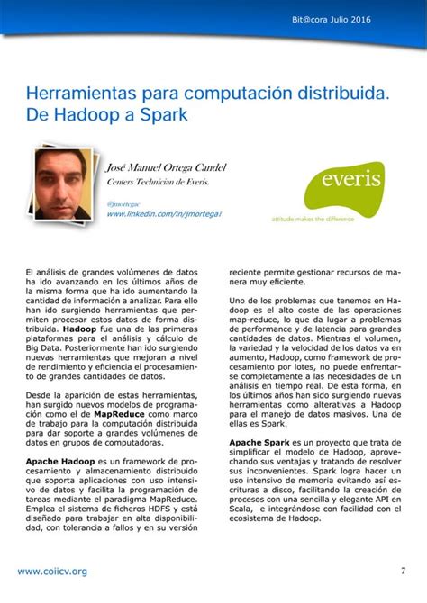 Herramientas Para Computaci N Distribuida De Hadoop A Spark Pdf