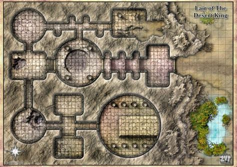 [Battlemap] [32x22] Lair of The Desert King: The third of five maps