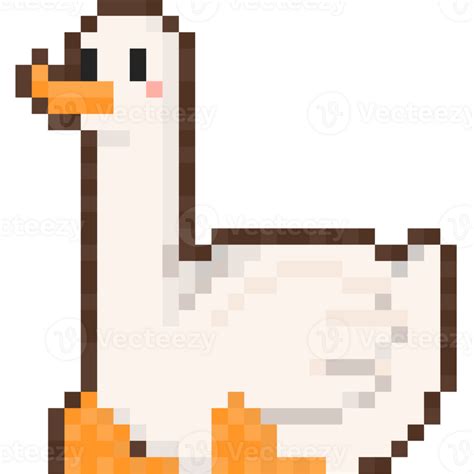 Pixel Cartoon Cute Sitting Duck Character Illustration 27517720 Png