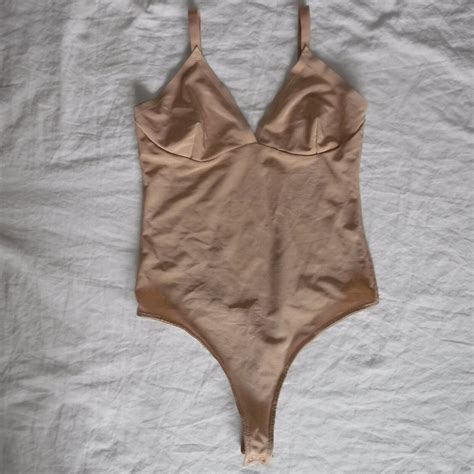 Skims Barely There Sheer Nude Mesh Thong Shaper Bodys Gem