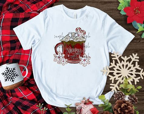 DIGITAL FILE Northpole Hot Cocca Doodle Digital Design For Sublimation Etsy