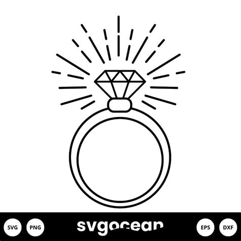 Wedding Ring Svg Vector For Instant Download Svg Ocean — Svgocean