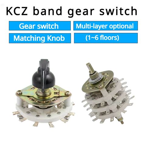 KCZ Band Gear Rotary Switch 1 Pole 6 7 8 9 10 3W2D 4W2D 5W2D 3W3D