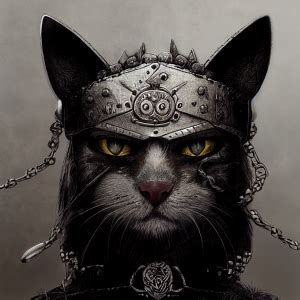 Cats Warrior Islamic Futurism